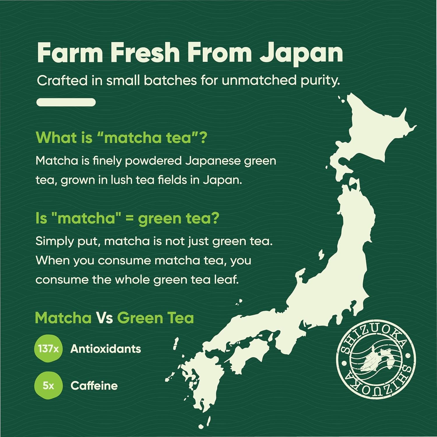 Tencha Japanese Matcha Green Tea Powder Culinary Grade Vegan 50 Servings, 50 GM