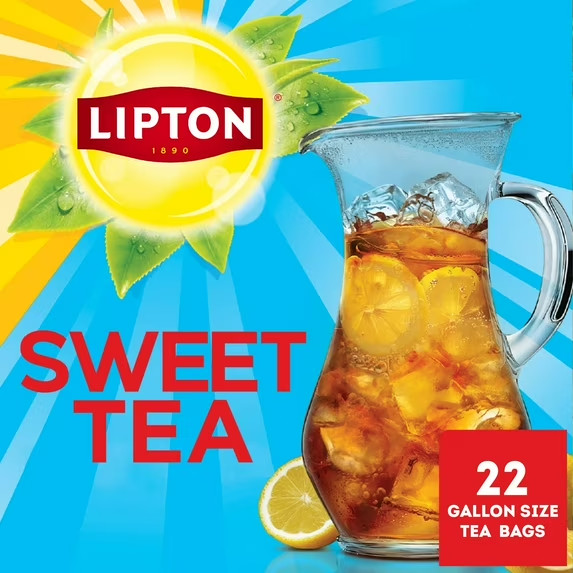 Lipton Iced Southern Sweet Tea Gallon Size Tea Bags Black Tea 22 CountFree SH.