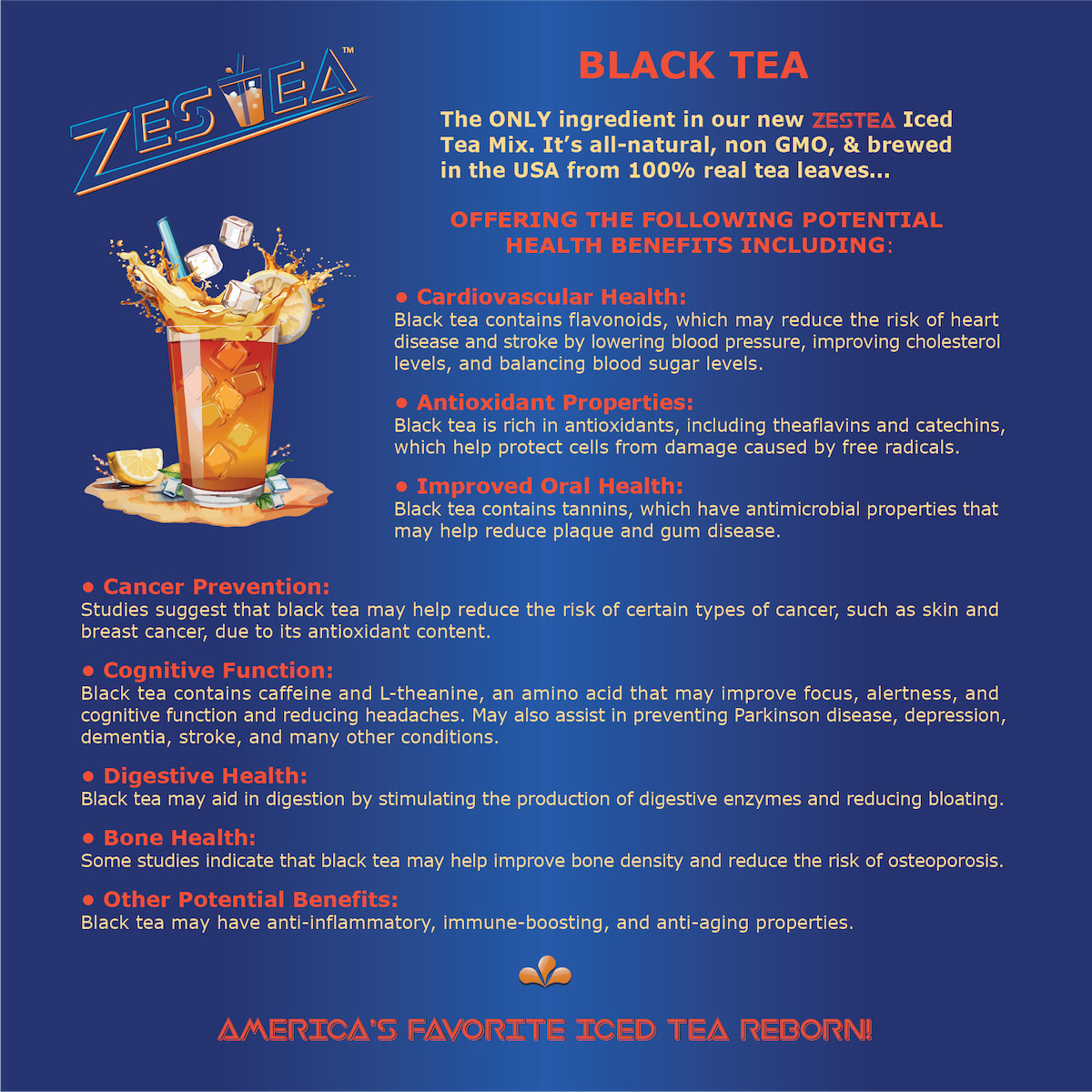 Zestea™ Unsweetened Instant Iced Tea Mix – (2) 3oz Bags