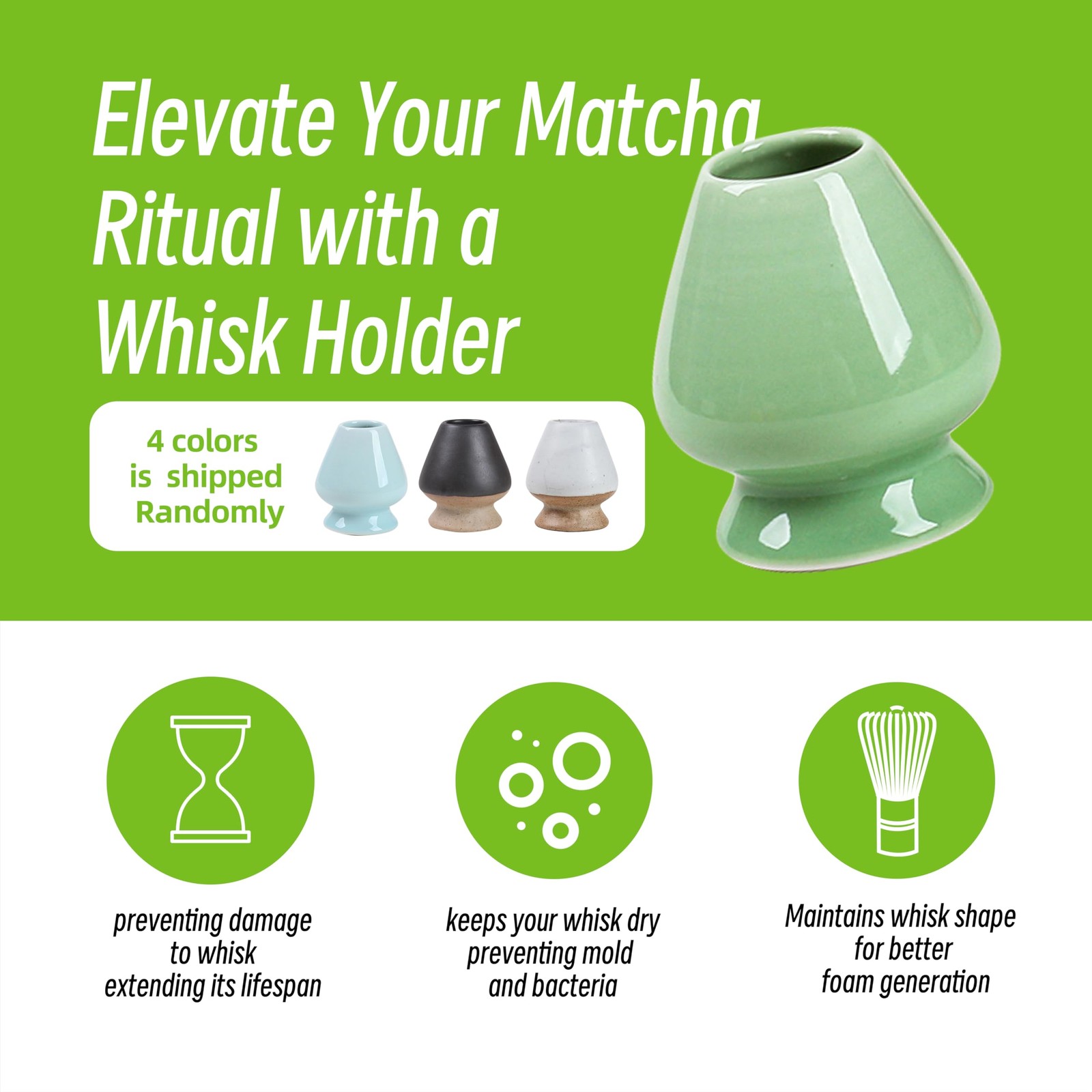 TEANAGOO MA-01 Japanese Matcha Ceremony Accessory, Matcha Whisk (Chasen), Tra…