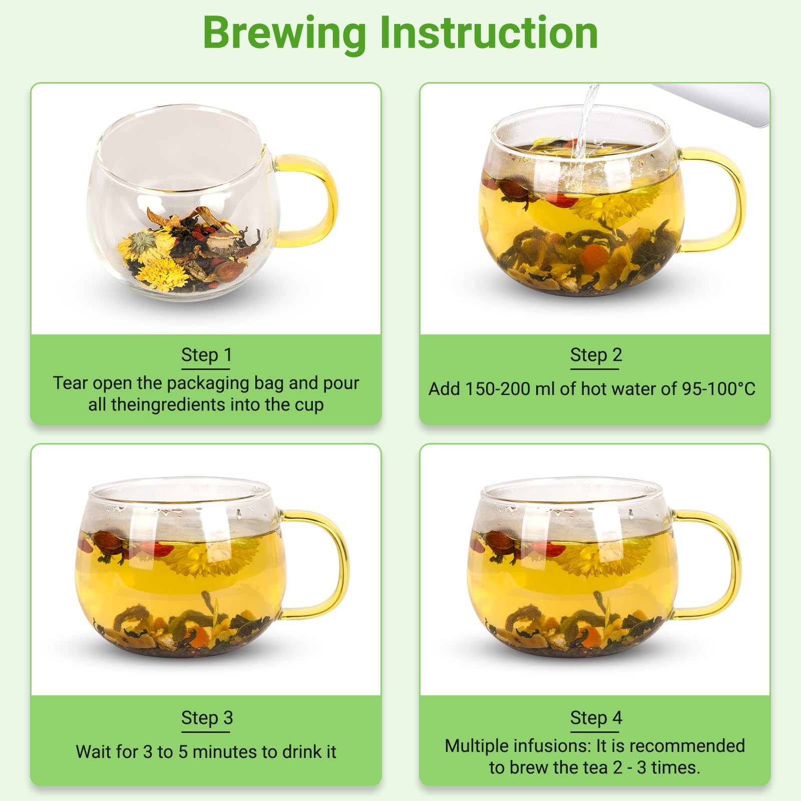 Wolfberry Dandelion Tea Bags – 7 Herb Blend for Kidney & Liver Health (2 Pack)