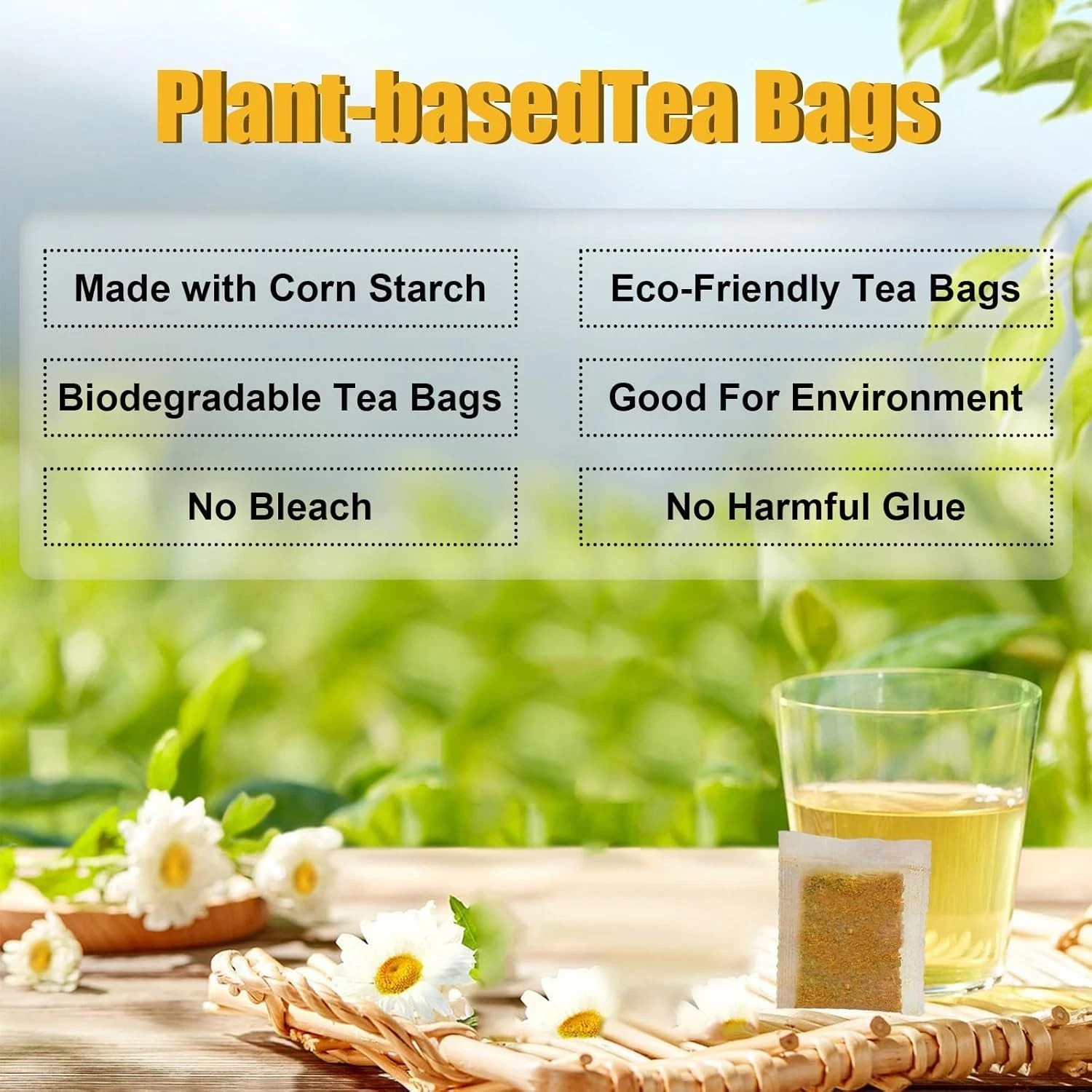 Turmeric Ginger Cinnamon Tea 60/120 Bags Vegan No Sugar Caffeine Gluten Free Hot