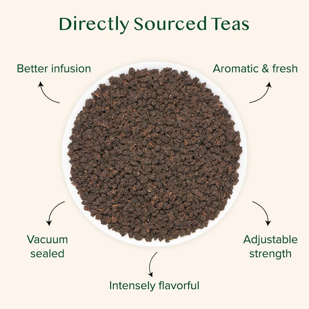 VAHDAM Assam CTC Black Tea Loose Leaf 12oz 170+ Cups Strong Bold Rich