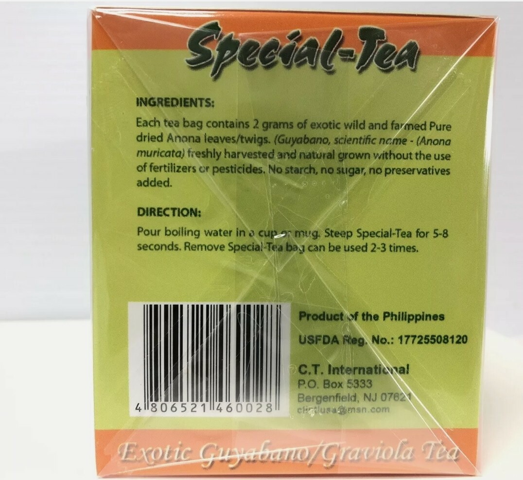 Special-Tea Exotic Soursop Special Tea Guyabano Tea (1 Box with 30 Tea Bags)