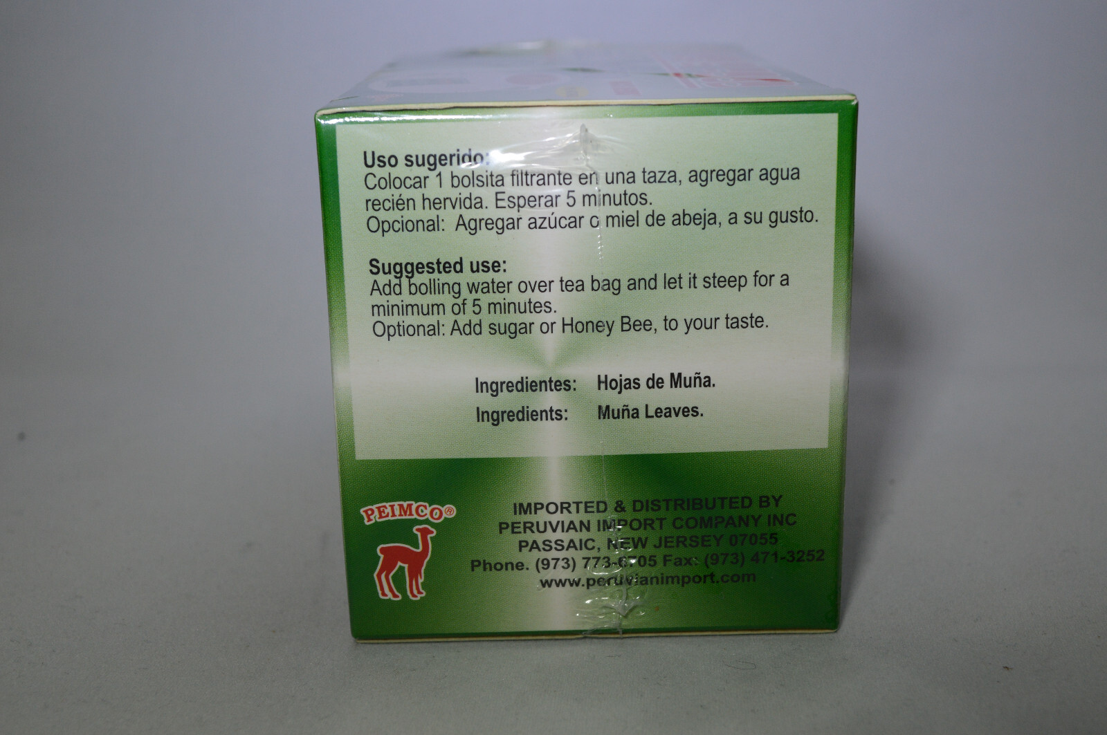 INCA’S FOOD Muña 1.23oz/35g 25 Tea bags