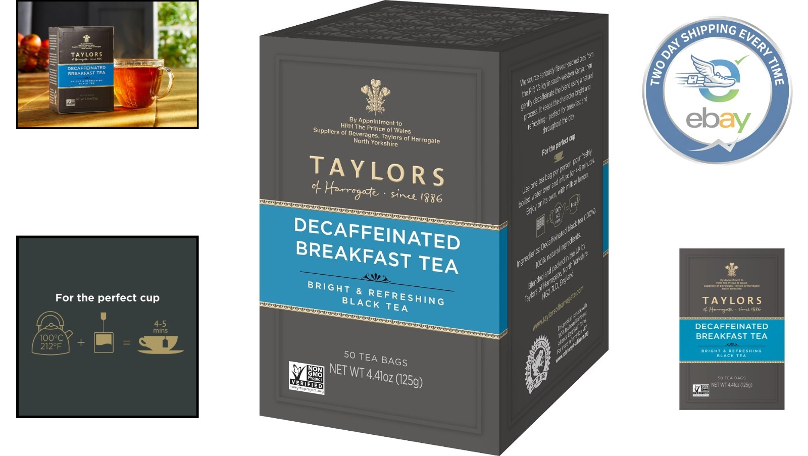 Enjoy 50 Allergen-Free Decaffeinated Black Tea Bags – Perfect Hot or Iced