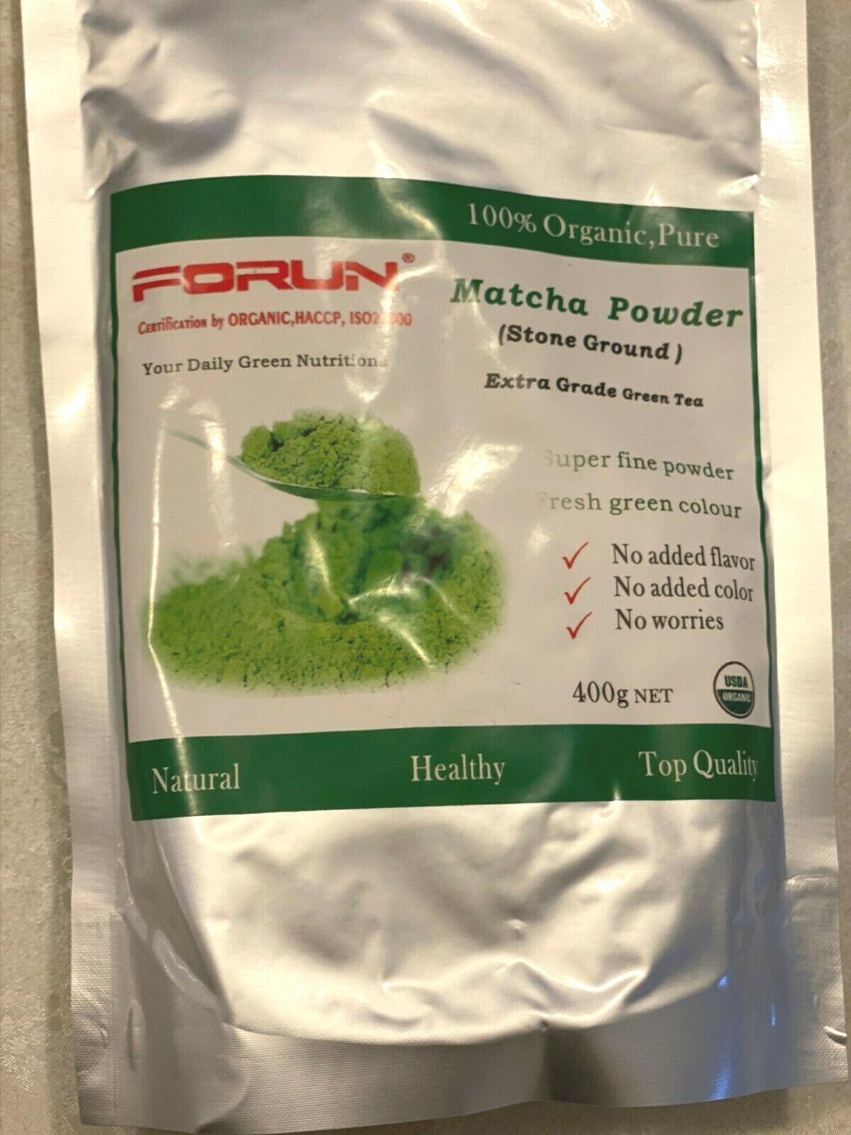 FORUOrganic A++ GRADE Matcha Green Tea Powder 200G-The Best Matcha