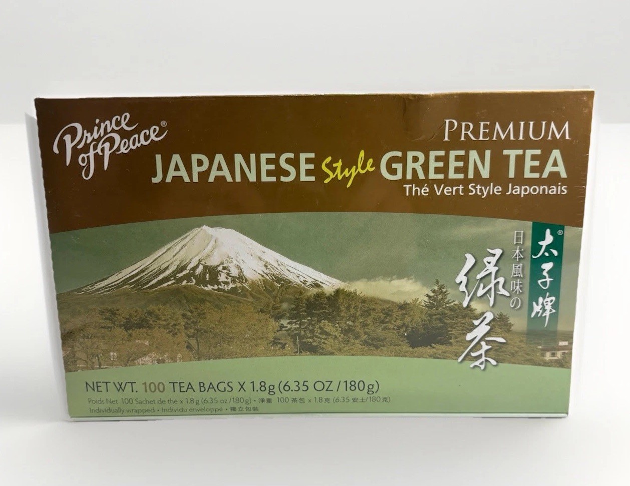 Prince of Peace Premium Japanese Green Tea 6.35 Oz/180g – 100 Tea Bags
