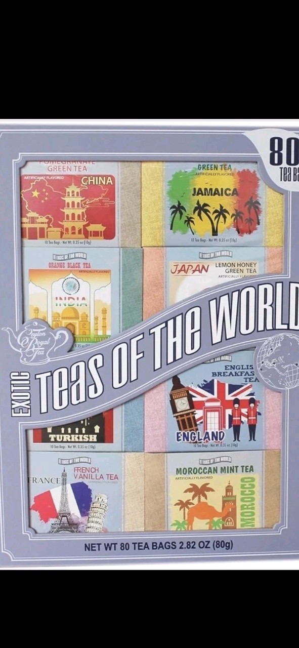 Exotic Teas Of The World Book Gift Set 80 Tea Bags Great Gift 07/2028