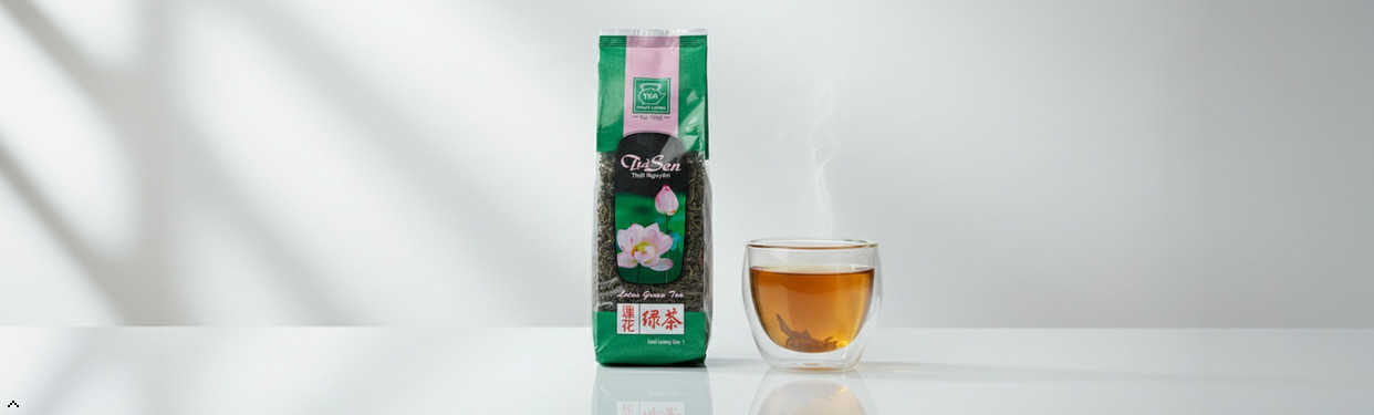 Phuc Long Tea Loose Leaf Lotus / Green / Jasmine Thai Nguyen Vietnamese 100G
