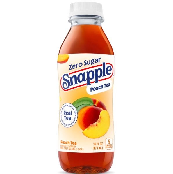 Snapple Zero Sugar Peach Tea, 16 fl oz Recycled Plastic Bottle (Pack of 6) x 2