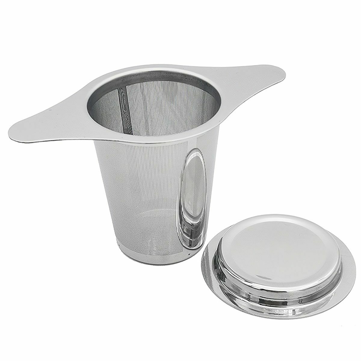 Stainless Steel Mesh Tea Infuser Metal Cup Strainer Loose Leaf Filter with Lid