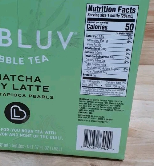 REDUCED! BUB LUV BUBBLE TEA MATCHA SOY LATTE 6 pack Bottles w/tapioca Pearl’s