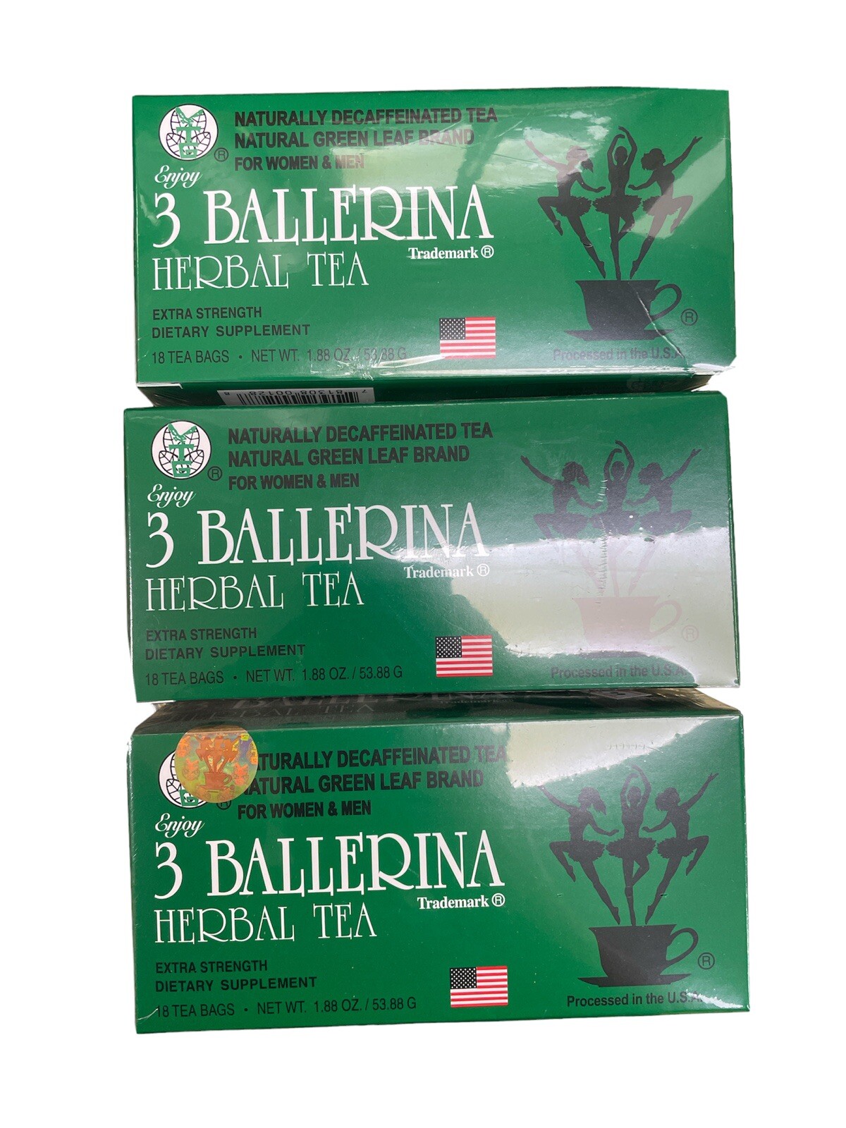 ** 3 Pack 3 Ballerina Tea Herbal Dieters Drink (EXTRA STRENGTH!) – 54 Total 🫖