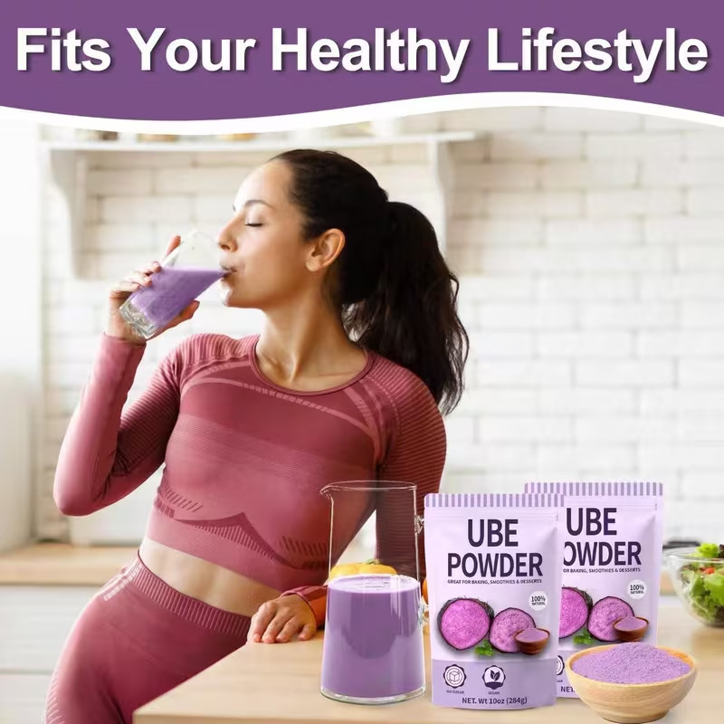 10oz Natural Purple Ube Powder Vibrant Purple Yam Powder For Baking Desserts