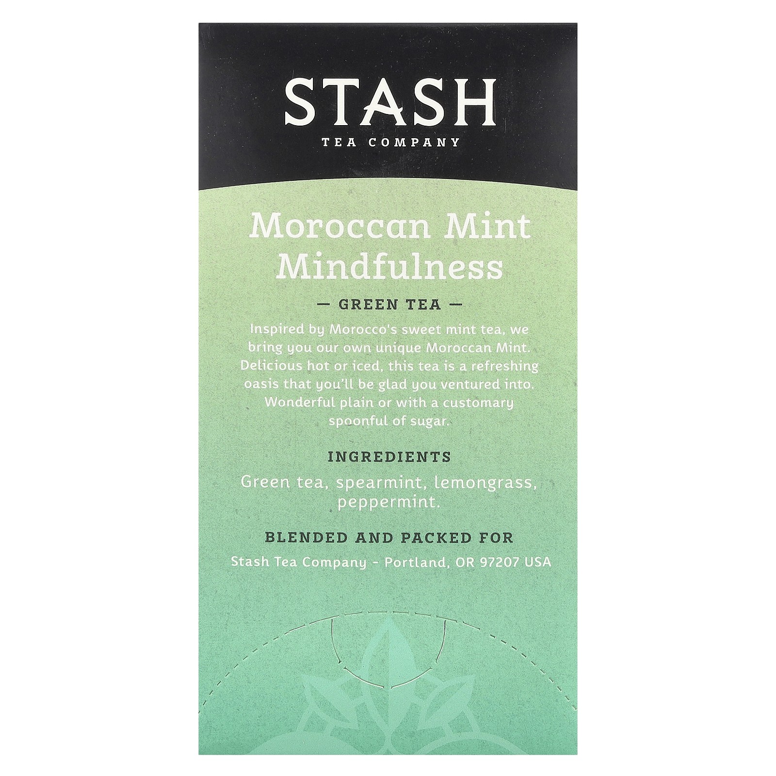 Green Tea, Moroccan Mint Mindfulness, 20 Tea Bags, 0.9 oz (26 g)