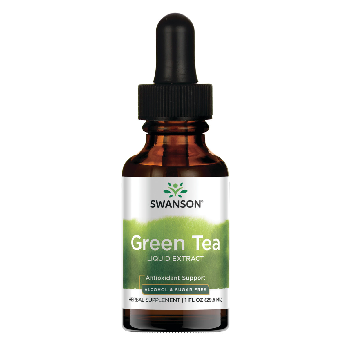 Swanson Green Tea Liquid Extract (Alcohol- and Sugar-Free) 1 fl oz Liquid