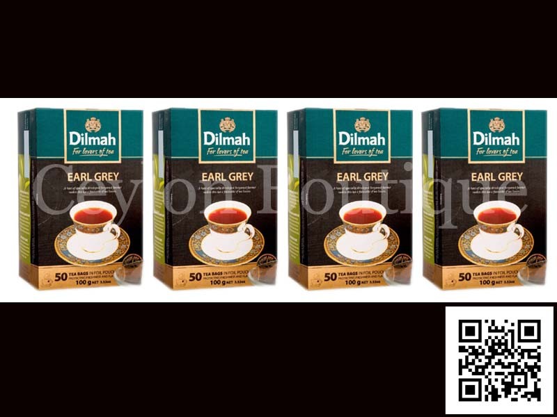 Dilmah earl grey pure Ceylon tea 50 Bags 100g (3.53oz) X 4 packs