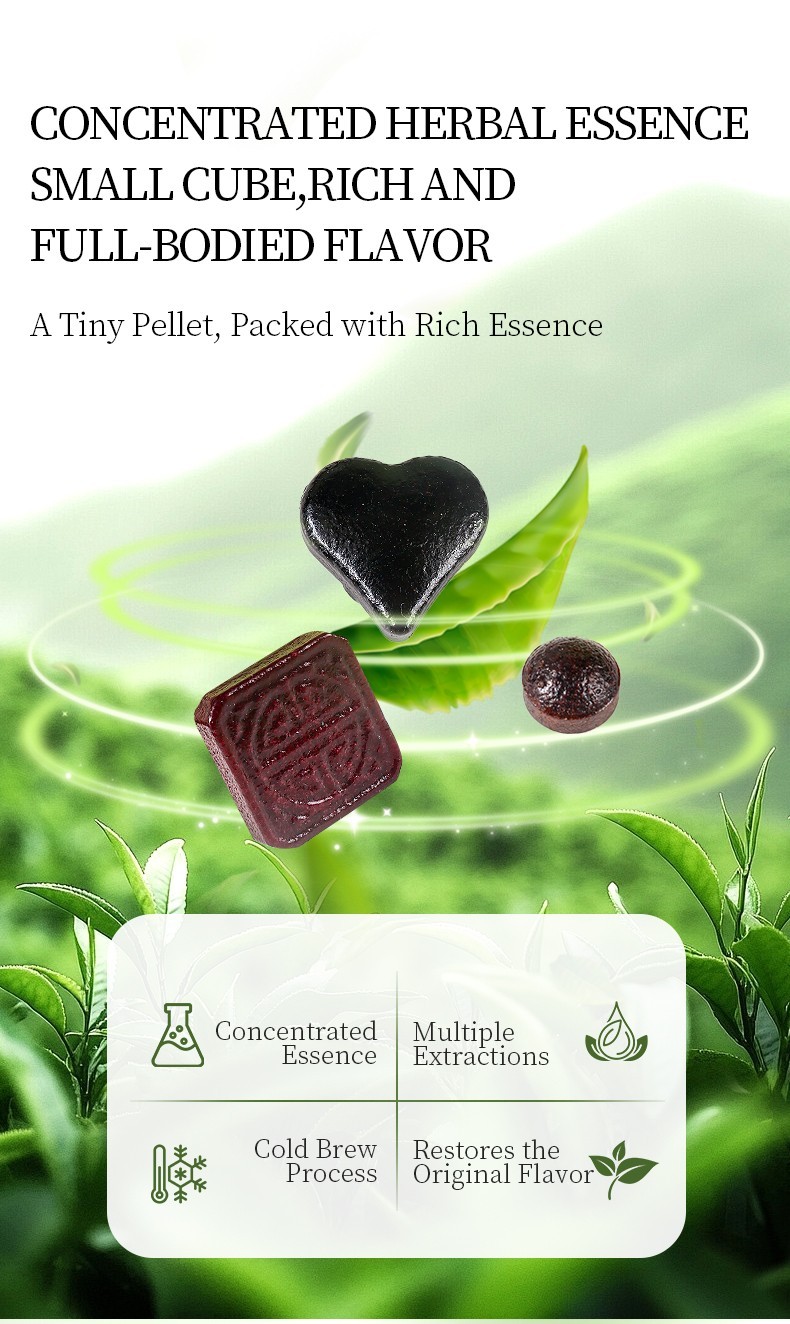 Herbal Tea Extract Cube Gift Set 4 Flavors Concentrated Tea Cubes Premium Box