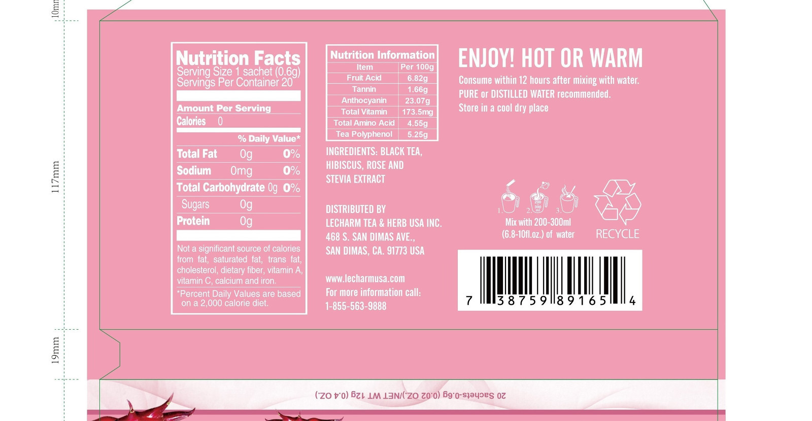 Lecharm 20 sachets Detox Tea, Help to Clean Your Body
