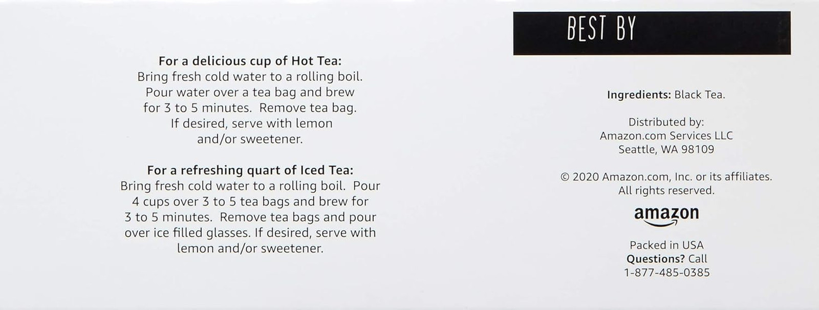 Amazon Saver, Classic Black Tea, 8 Oz, 100 Ct (Pack of 2)
