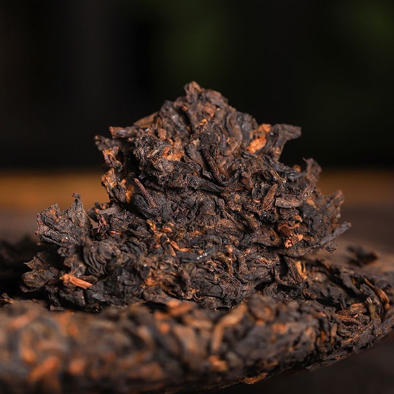 357g 1pc Yunnan Puer Tea 2017 Ripe Tea Cake Kunming Dry Warehouse