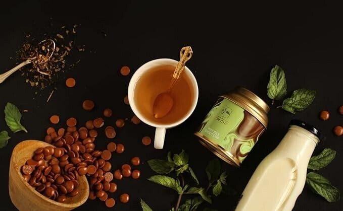 OH CHA – Mint Chocolate Flavoured Tea with Cocoa nibs and Chocolate Flavor.
