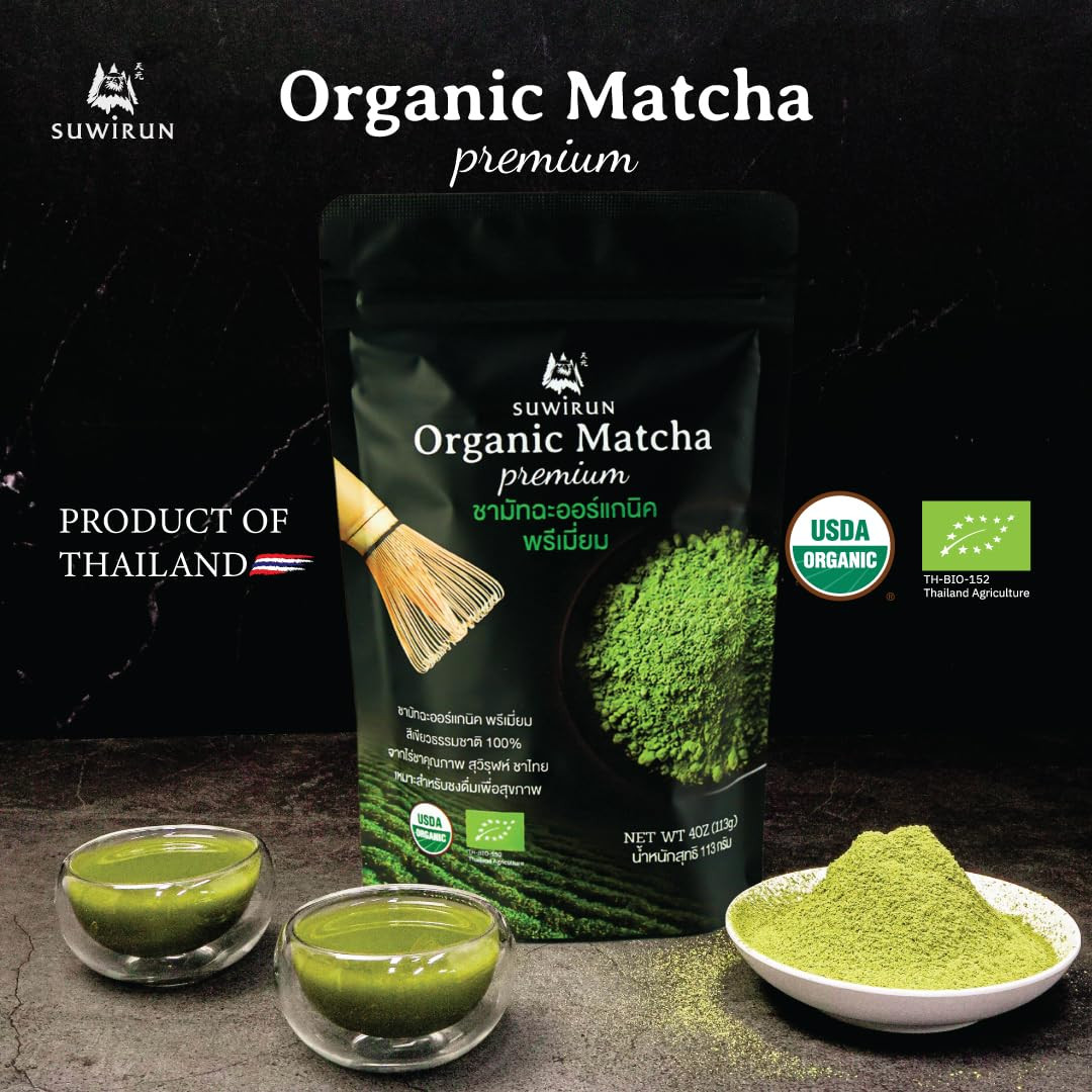Organic Pure Matcha Powder 4Oz – Authentic Japanese Green Tea – Unsweetened, Uma