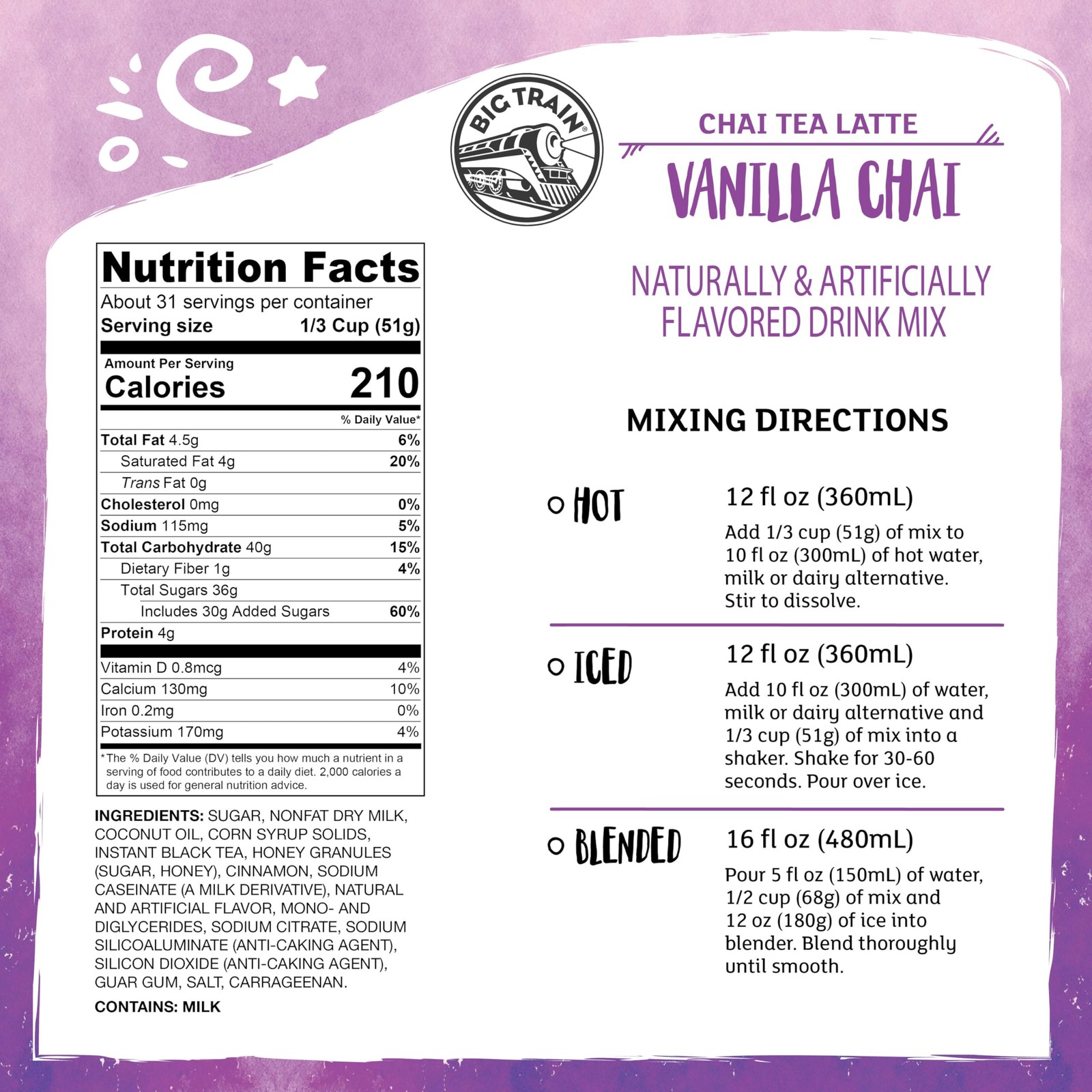 Vanilla Chai Tea Latte Beverage Mix, 3.5 Pound (Pack of 1)