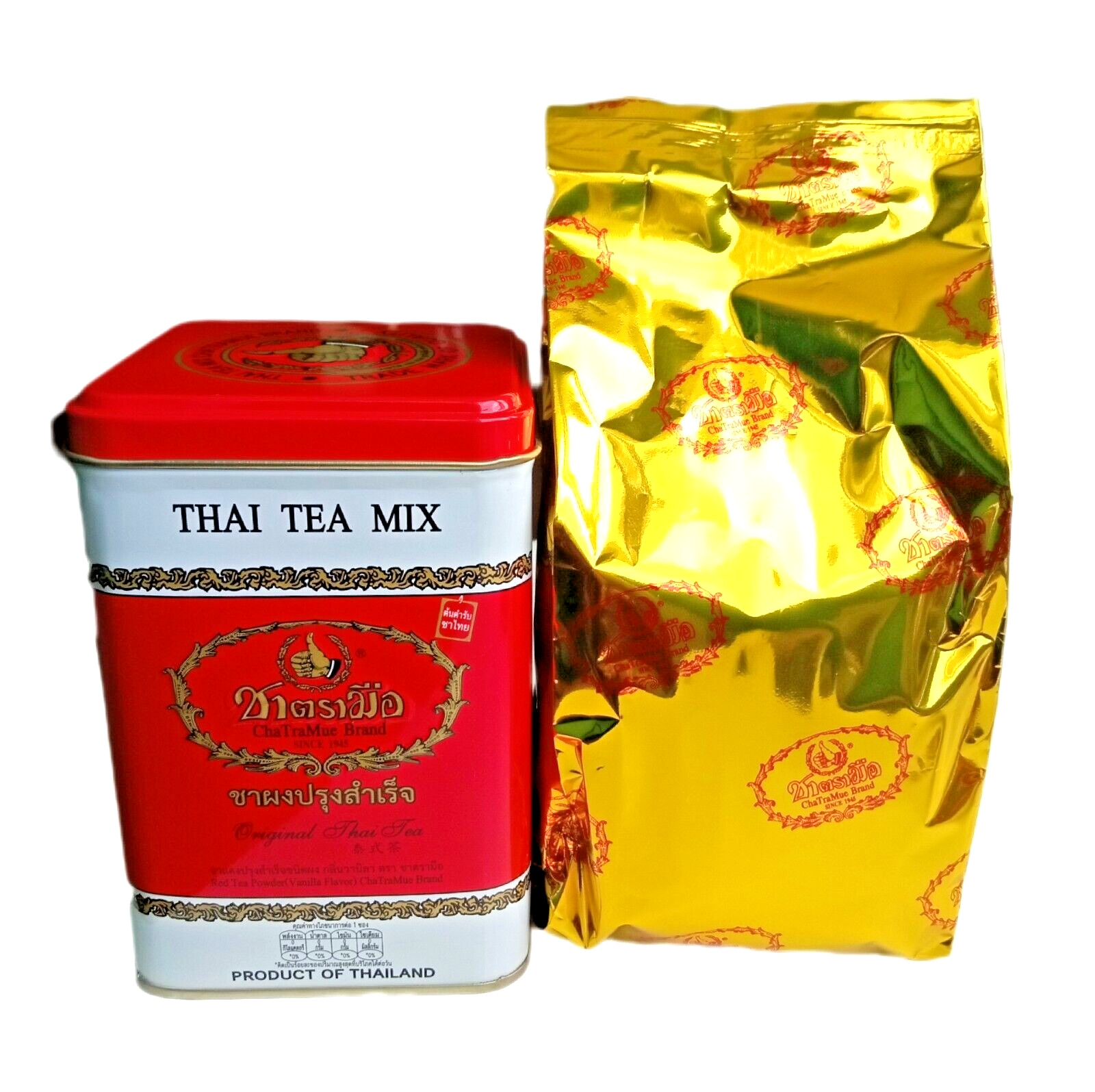 ChaTraMue Original Thai Tea – 3 Tins, 150 Tea Bags Total【US DDP】