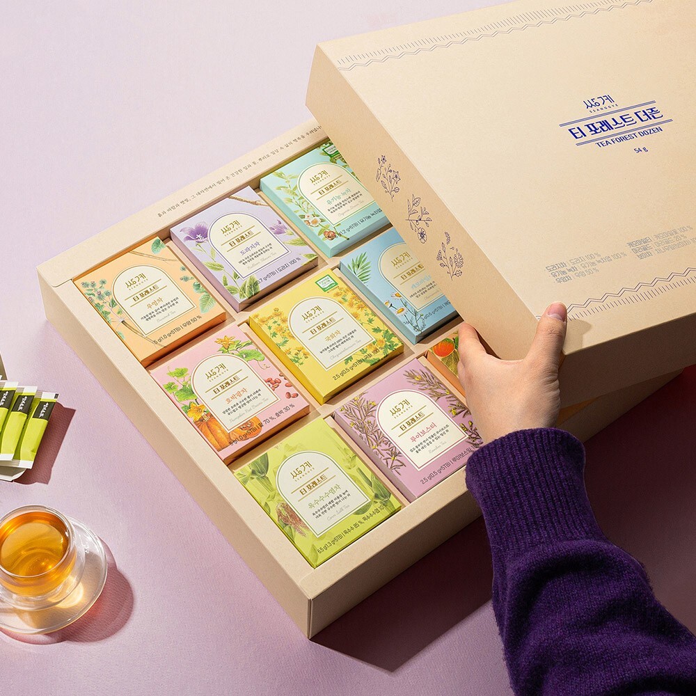 Ssanggye Tea Gift set / Tea Forest Dozen 12 Kinds 60 Tea Bags /Regular Tea Bag