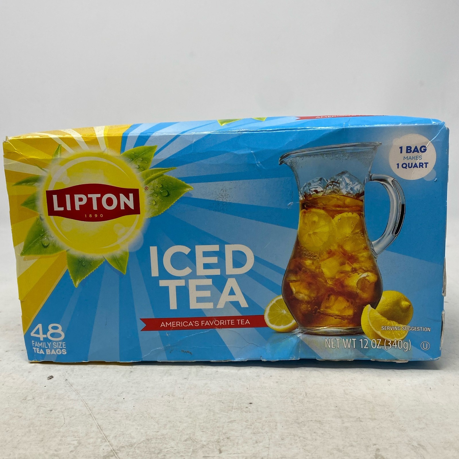 Lipton Iced Black Tea Bags, Family Size 48ct (12 oz)
