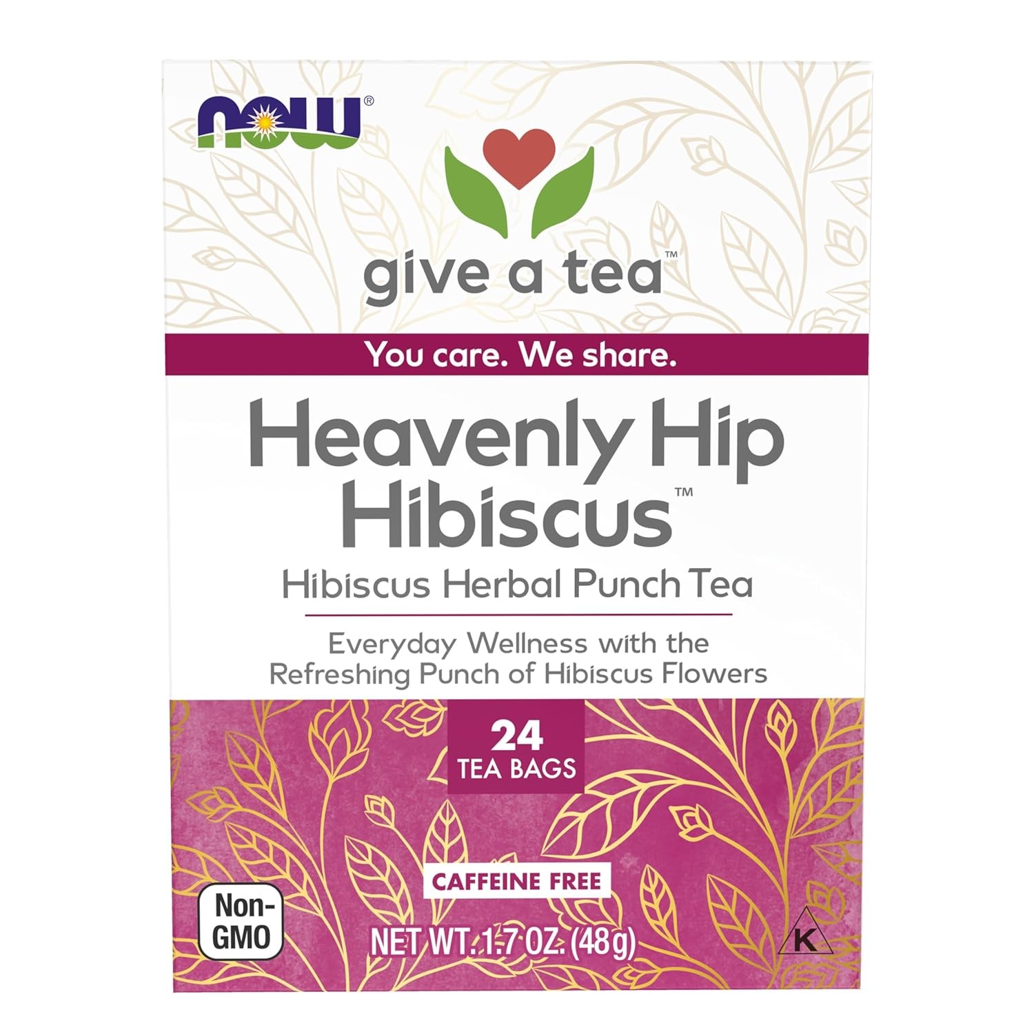 Now Foods Heavenly Hip Hibiscus Herbal Punch Tea EXP: 3/2027