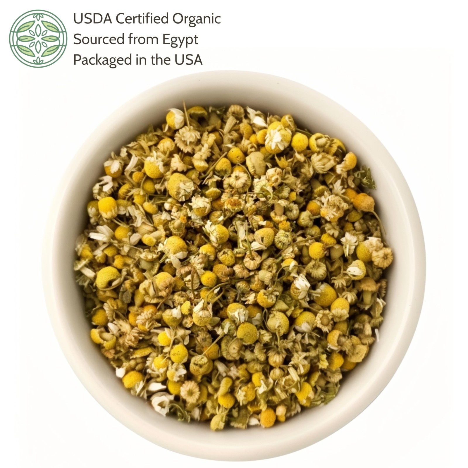 Organic Chamomile Flowers 4 oz. (113g), USDA Certified Organic Camomile Manza…