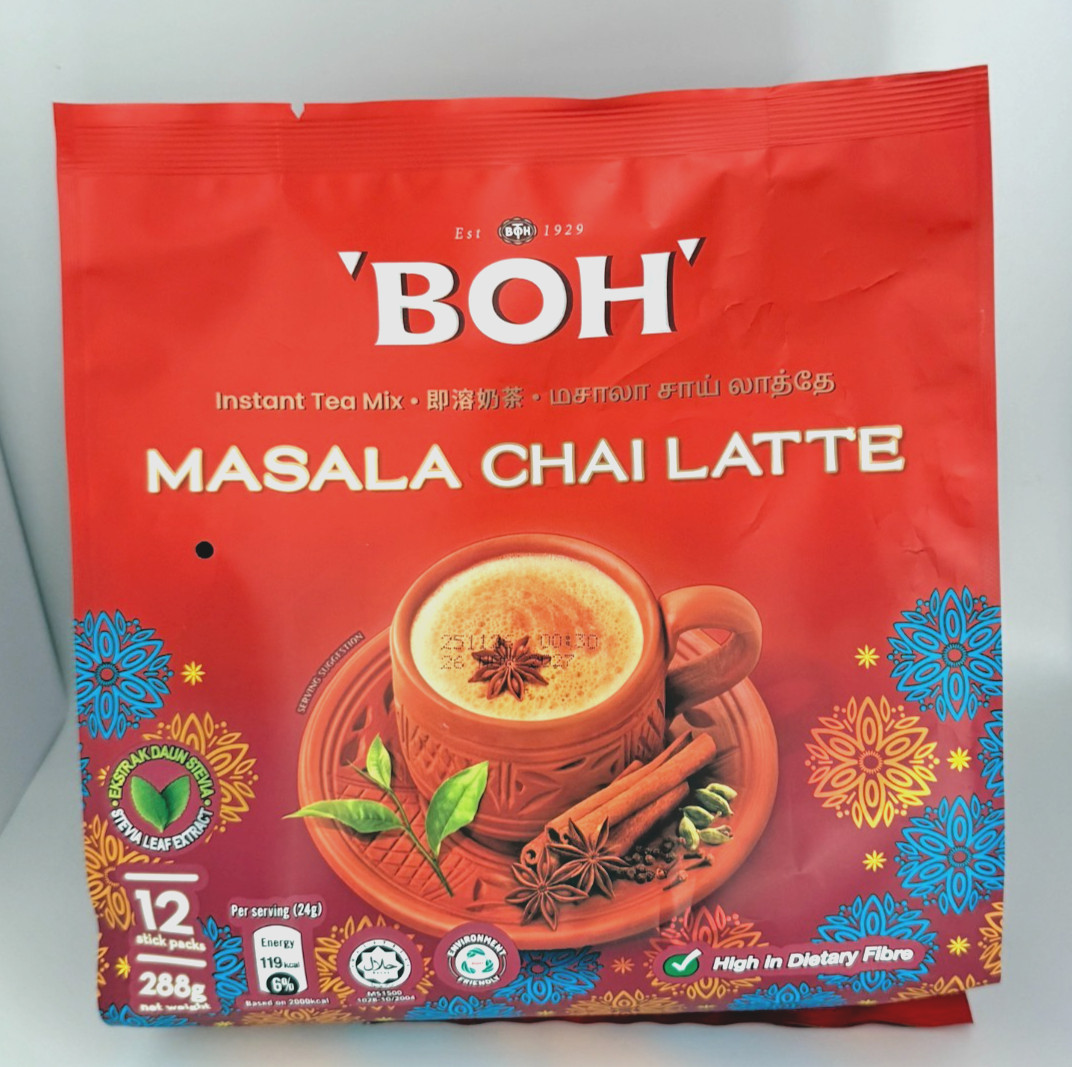 Boh Masala Chai Latte Instant Mix 24g x 12 Sachets – 1 Pack Sealed