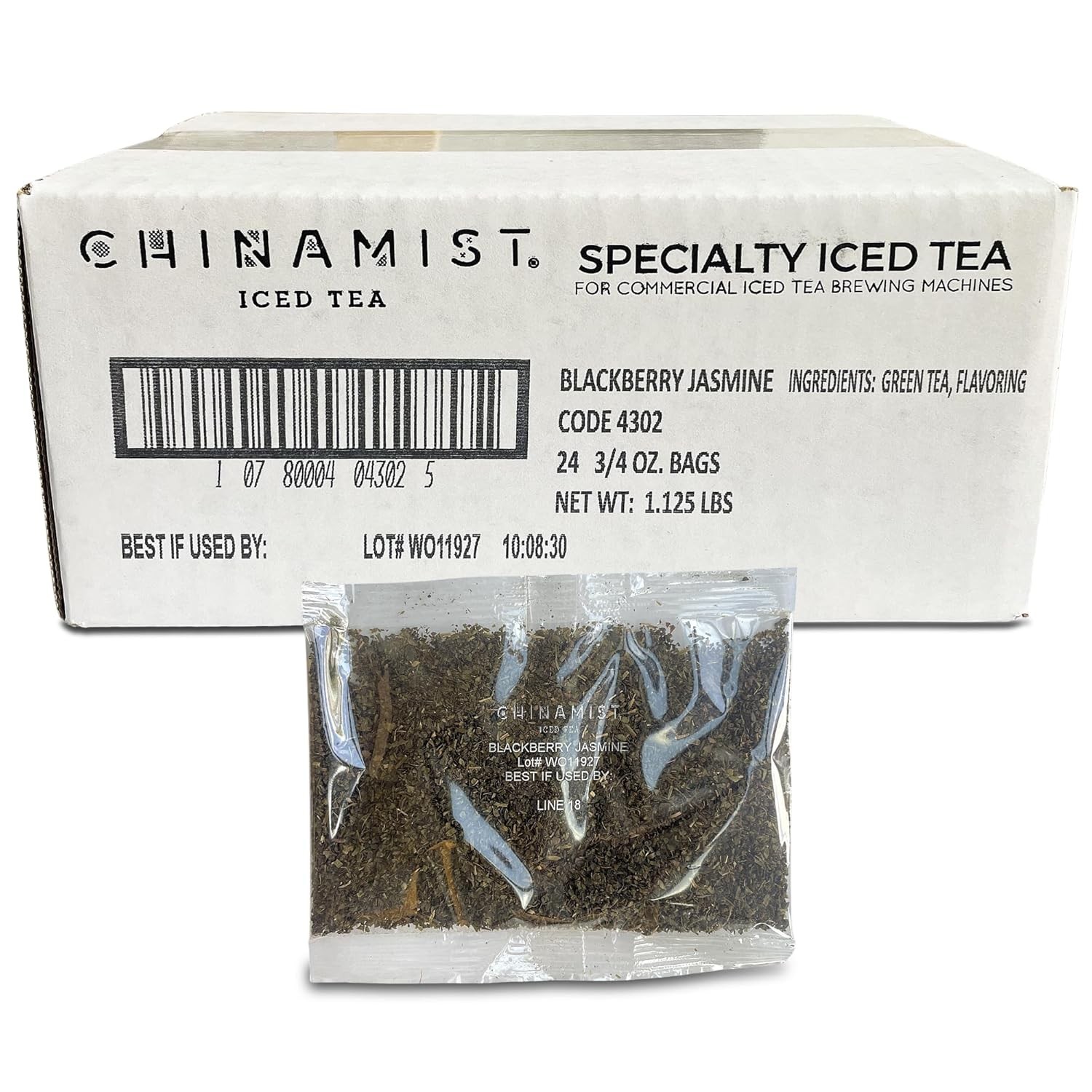 China Mist Blackberry Jasmine Loose Leaf Tea – 24 Packets (Makes 3 Quarts Each)