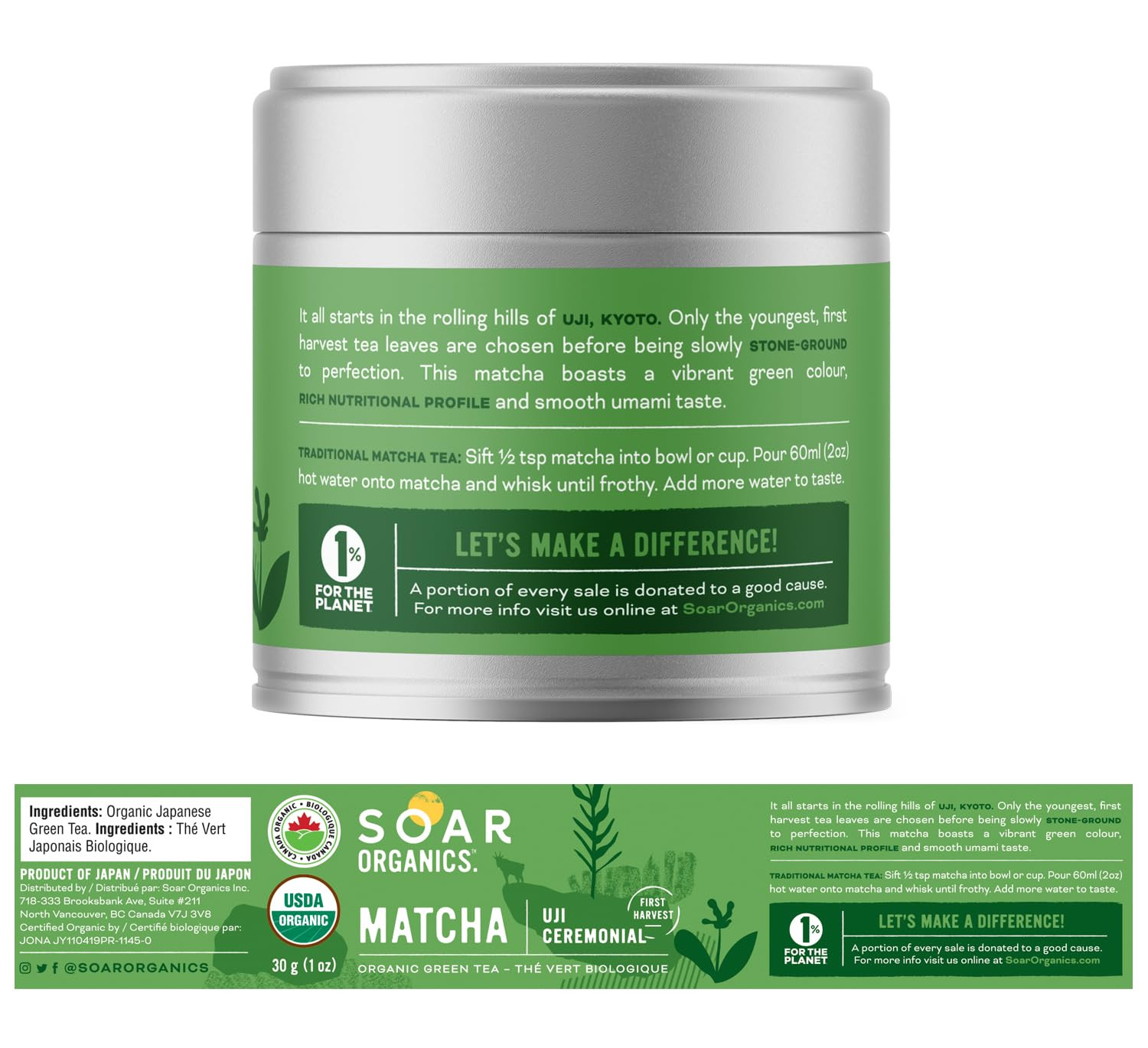 – Uji Ceremonial Grade Matcha Green Tea Powder – Authentic Japanese Origin (1 Oz