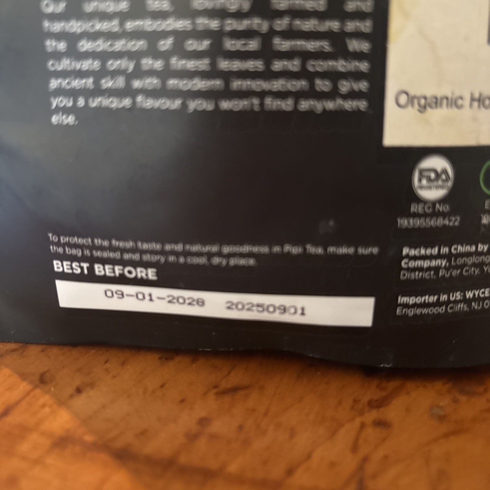 Pipi Tea Organic Honey Scented Oolong Tea Bags 20 Tea Bags 2pk