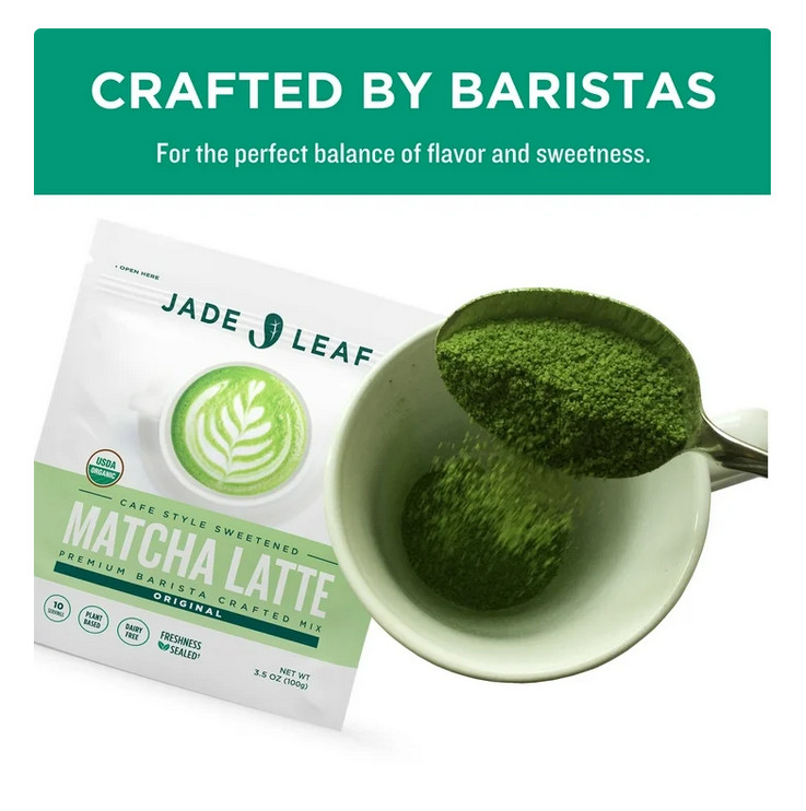 Jade Leaf Matcha, Organic Japanese Matcha Latte Mix, Powdered Tea, 3.5 Oz