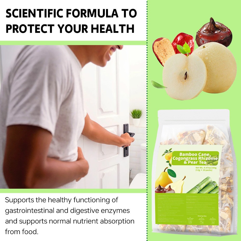 Bamboo Cane Cogongrass Rhizome Pear Tea Supports Healthy Digestive Enzymes