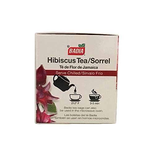 50 Bags Badia Hibiscus Tea/Sorrel/Te de Flor/Jamaica/Antioxidante/Antioxidant