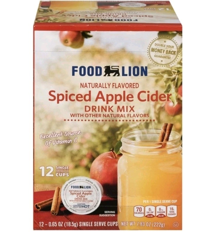 Spiced Cinnamon Hot Apple Cider 24 Keurig K-Cup Pods Food Lion Similar To Motts