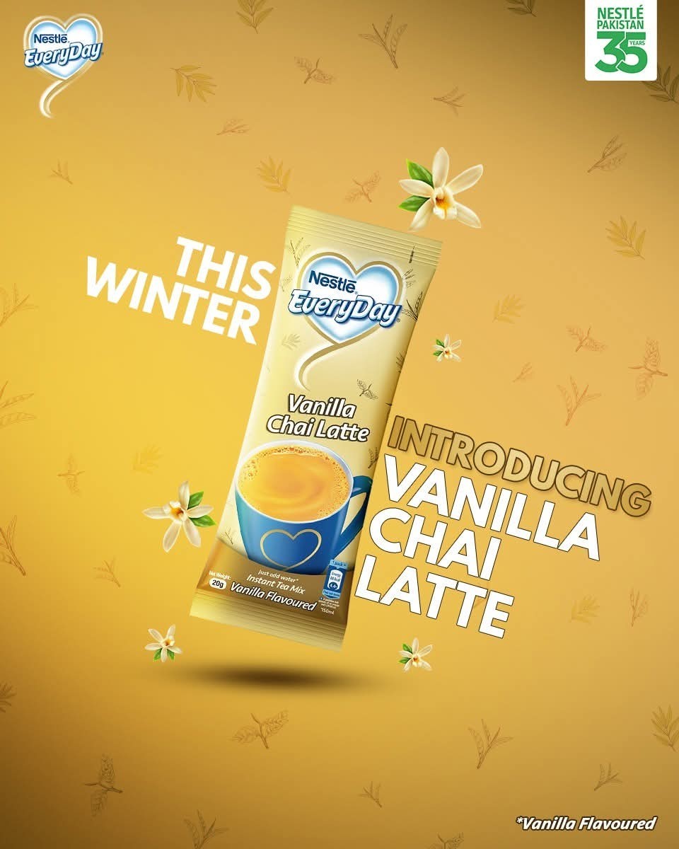 Nestlé EveryDay Vanilla Chai Latte 10 Sticks 200g Instant Tea Mix Just Add Water