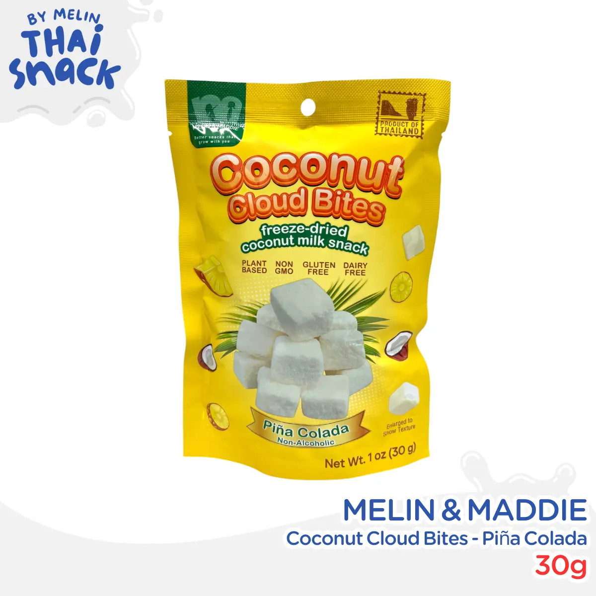Kunna – Crispy Thai Snack 25G (Mango, Coconut, Thai Tea) and Melin & Maddie Coco