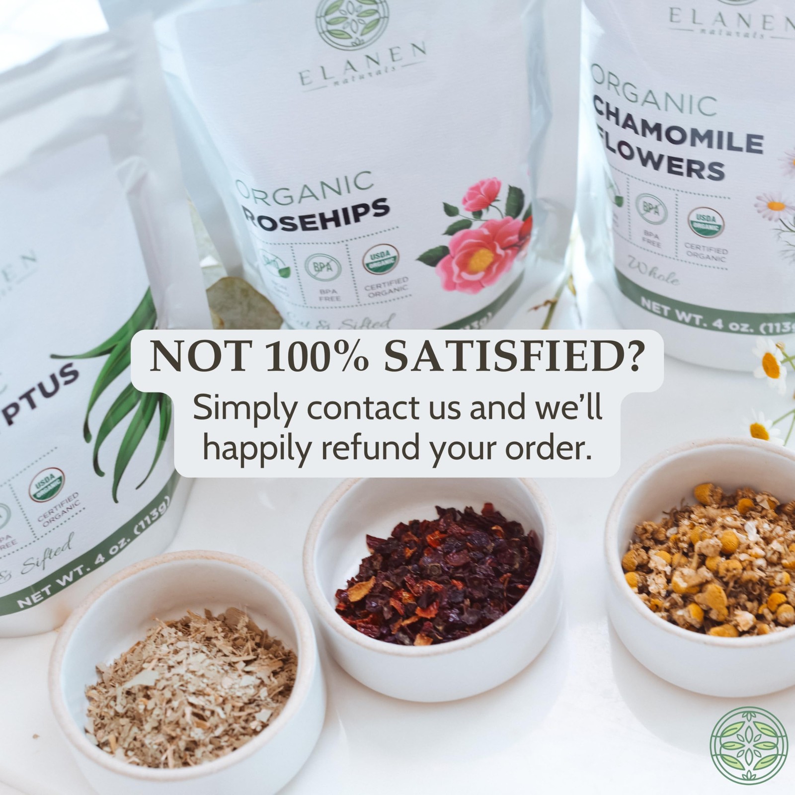 Organic Chamomile Flowers 4 oz. (113g), USDA Certified Organic Camomile Manza…