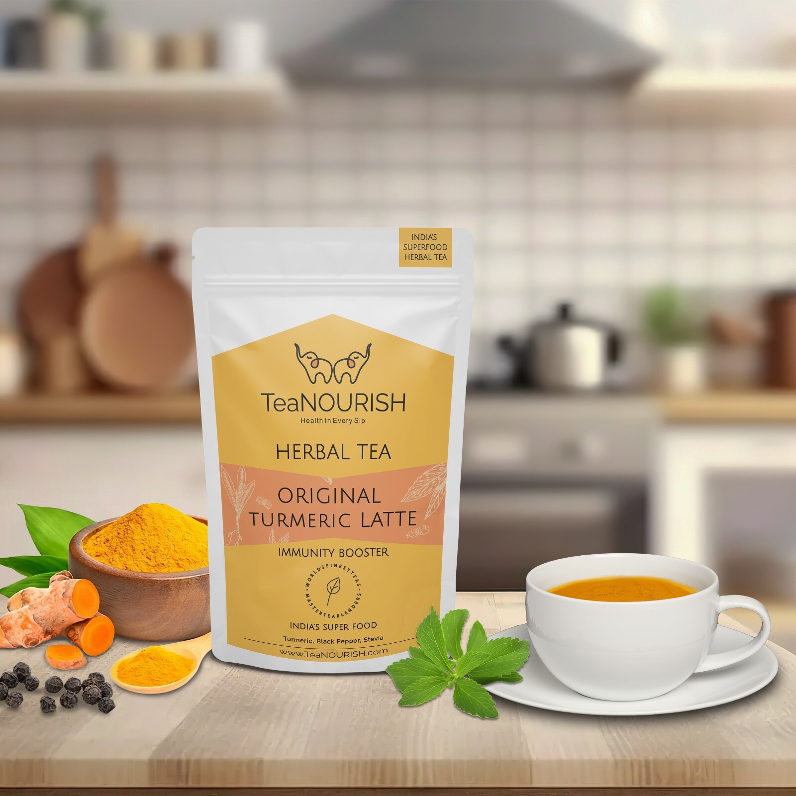 TeaNOURISH Original Turmeric Latte Anti-Inflammatory & Supports Immunity 3.53oz