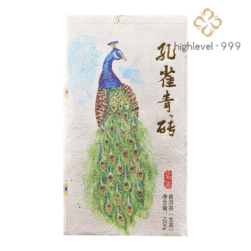 1000g 2020 Peacock Green Brick Ancient Tree Tea Pu’er Tea Raw Tea Bricks