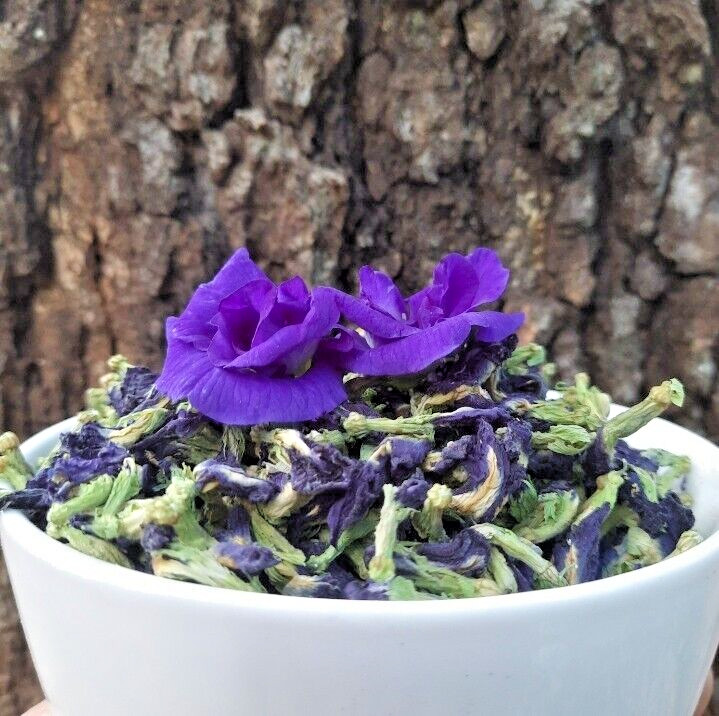 Blue Butterfly Pea Flowers Herb Tea Original CLITORIA TERNATEN 2500g + FREE 100g