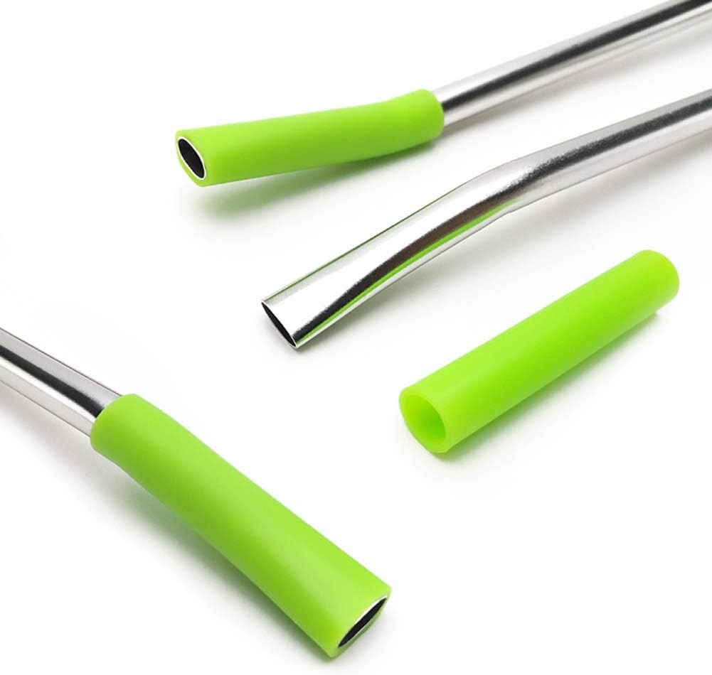 8.3 Inches Long Yerba Mate Bombilla Gourd Drinking Filter Straws Soft Heatproof