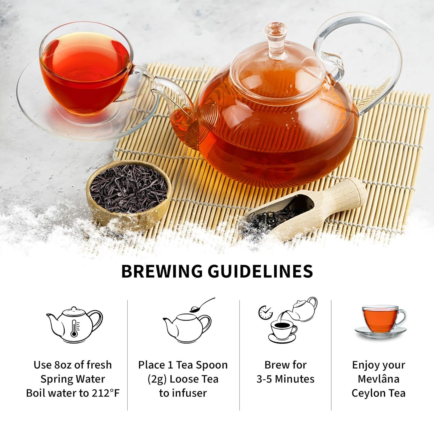 Mevlana – Pure Ceylon Loose Leaf Tea | Black Tea Leaves | Rich & Smooth Sri …